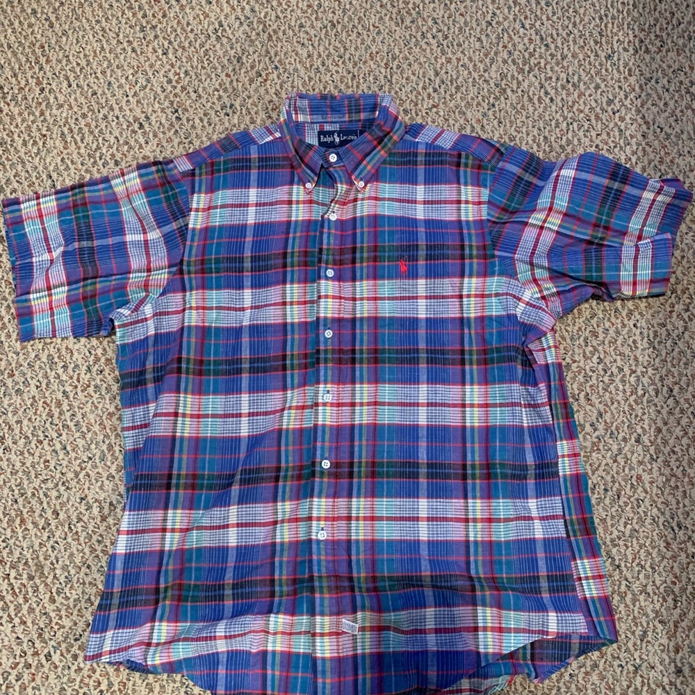 Plaid Ralph Lauren Short Sleeve Button Up